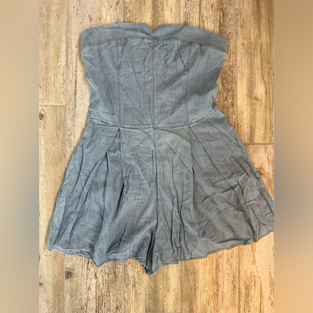 Women's Strapless Denim Romper
